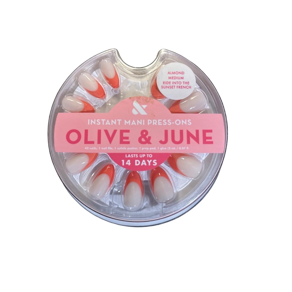 Olive & June Instant Mani Press-On Nails Ride Into The Sunset French Almond Med